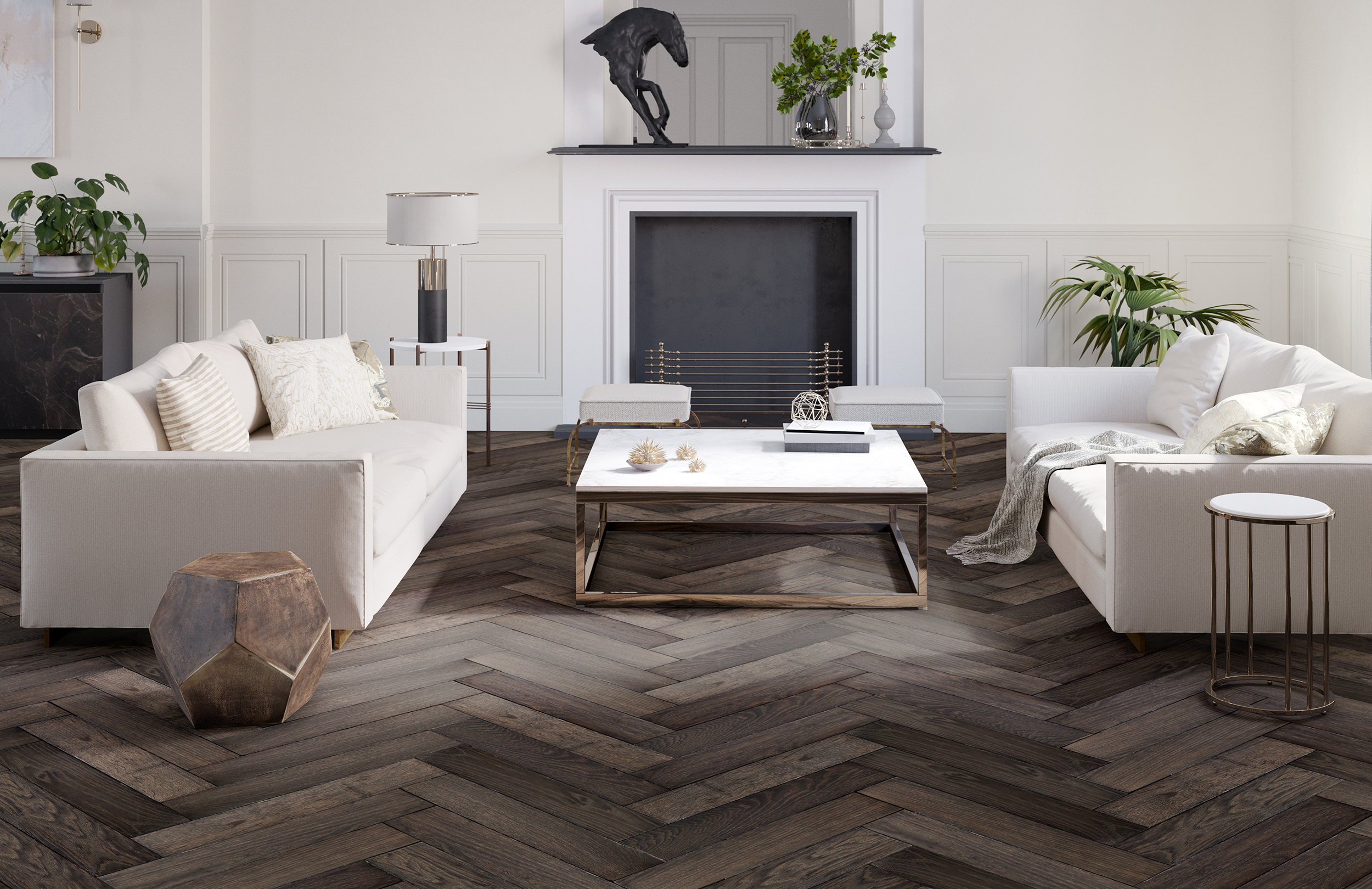 Versailles parquet flooring, is a feeling of sophistication and  craftsmanship. This exquisite flooring style, often composed of  interlock